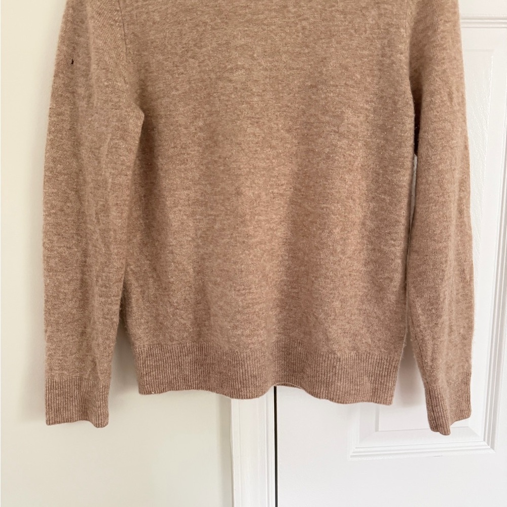 Quince Mongolian Cashmere Crewneck Sweater Oatmeal Small FLAWS - Picture 4 of 12